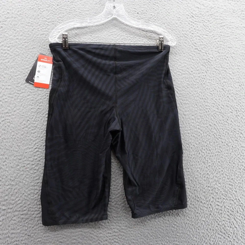 Speedo Eco Pro LT Mens Swim Shorts Size 38 Black Drawstring‎ UPF 50+ NWT